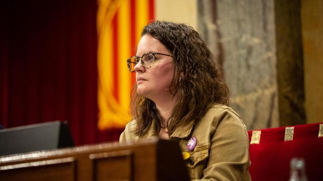 Rut Ribas, durante una sesión plenaria en el Parlament