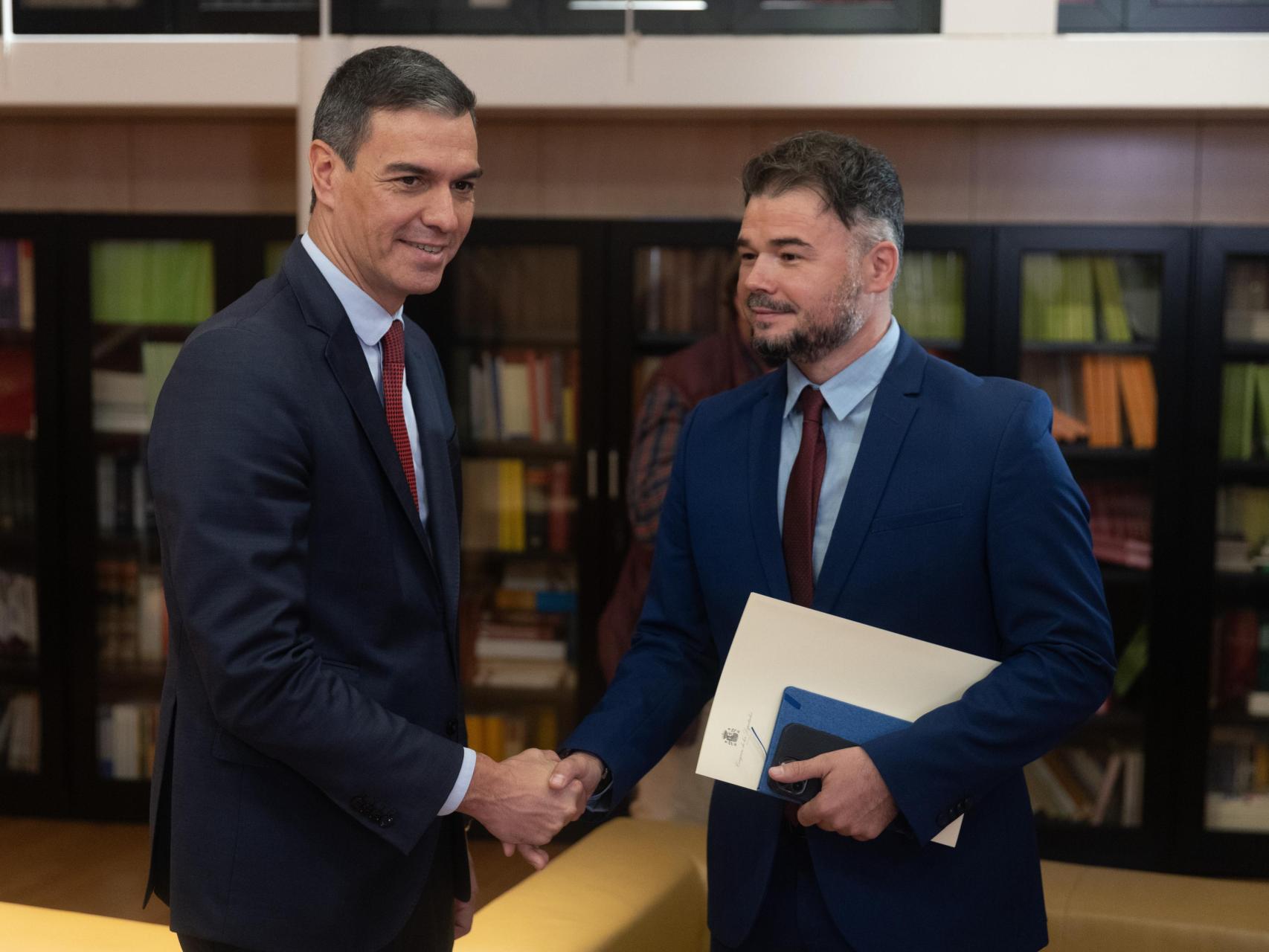 Reunión entre Pedro Sánchez y Gabriel Rufián