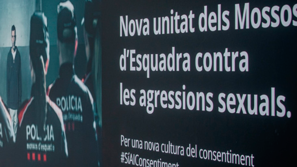 Cartel de la UCAS de Mossos d'Esquadra