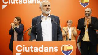 Carlos Carrizosa en la noche electoral del 12M, tras perder toda la representación parlamentaria