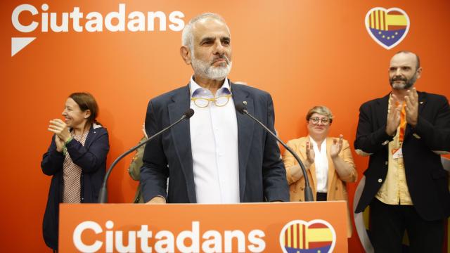 Carlos Carrizosa en la noche electoral del 12M, tras perder toda la representación parlamentaria
