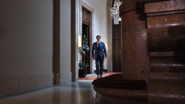 El candidato del PSC Salvador Illa en el Parlament