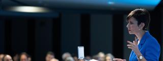 La ministra de Vivienda y Agenda Urbana, Isabel Rodríguez, en el Círculo de Economía