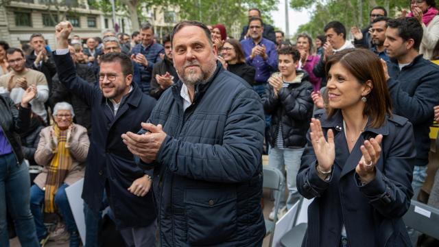 Oriol Junqueras, expresidente de ERC, y Marta Vilalta, portavoz del partido