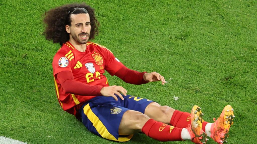 Cucurella, en el partit entre Espanya i Itàlia