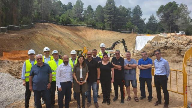 Visita a las obras de conexión a la red de aguas Ter-Llobregat en Vallirana en junio de 2024