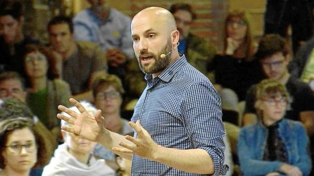 Jordi Graupera, en un mitin político