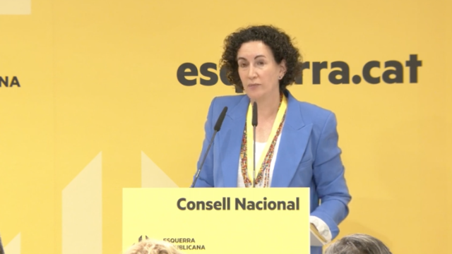 Marta Rovira, en la sede de ERC