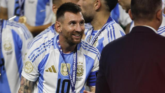 La alegría de Leo Messi después de ganar la Copa América