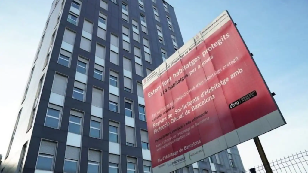 Un bloque de pisos sociales en Barcelona