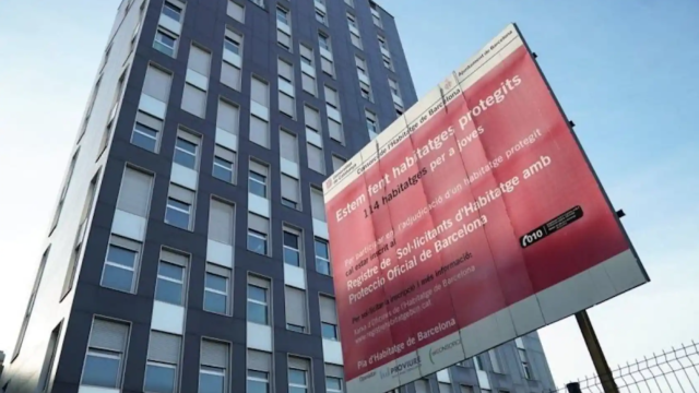 Un bloque de pisos sociales en Barcelona