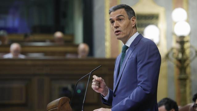 El presidente del Gobierno, Pedro Sánchez, este miércoles en el Congreso de los Diputados