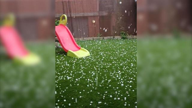 Granizada en Santa Coloma de Farners