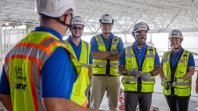 Trabajadores de Turner Construction en una obra proyectada en Memphis (EEUU)