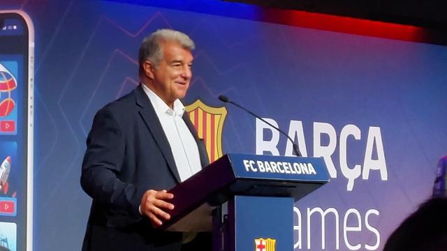 Joan Laporta, en la presentación de Barça Games