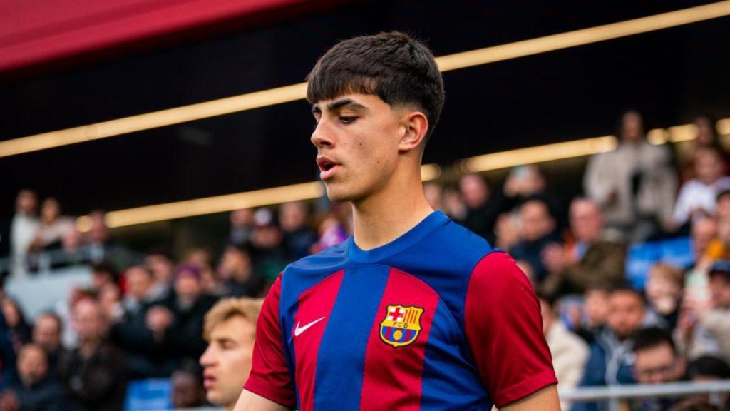Marc Bernal, en un partido con el Barça B