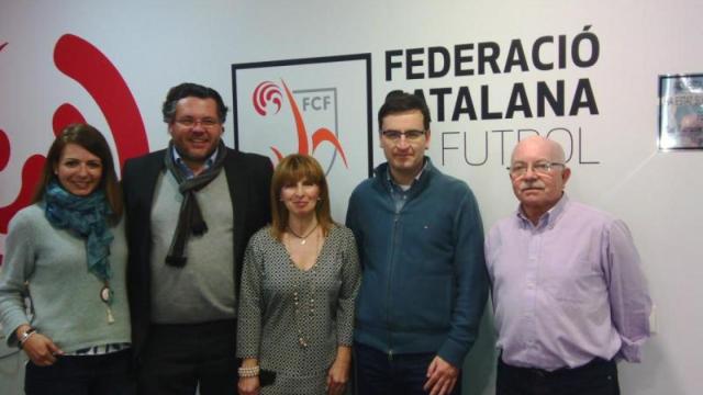 Jordi Casamiquela (2i), exvicepresidente del Castelldefels, en un acto anterior