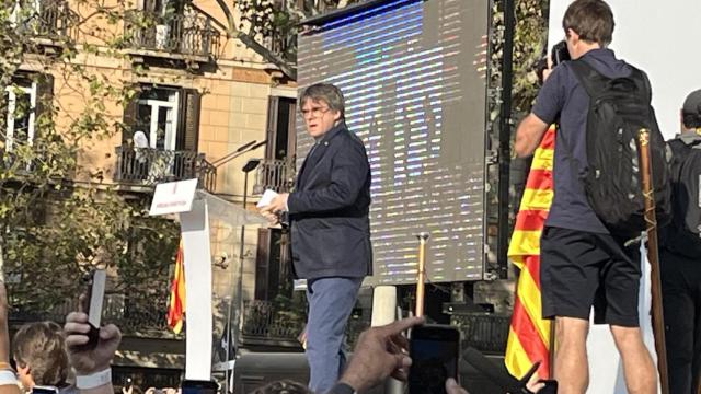 Carles Puigdemont en Arc de Triom