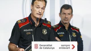 El comisario jefe de Mossos d'Esquadra, Eduard Sallent, durante las explicaciones sobre la huida de Carles Puigdemont