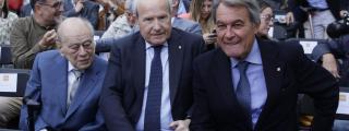 Imagen conjunta de Jordi Pujol, José Montilla y Artur Mas