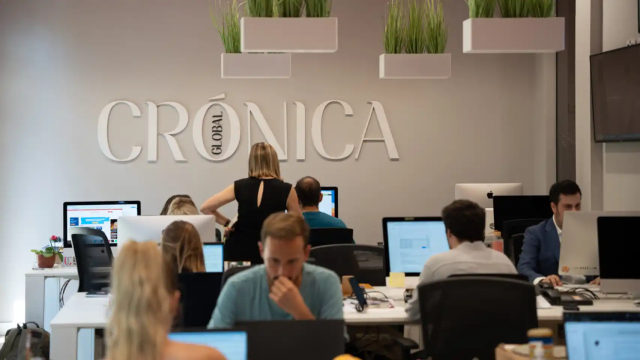 Imagen de la redacción de 'Crónica Global' en Barcelona
