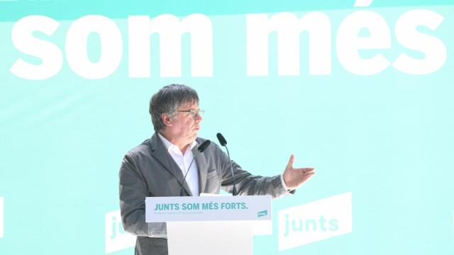 Puigdemont, en el acto de celebración del cuarto aniversario de Junts