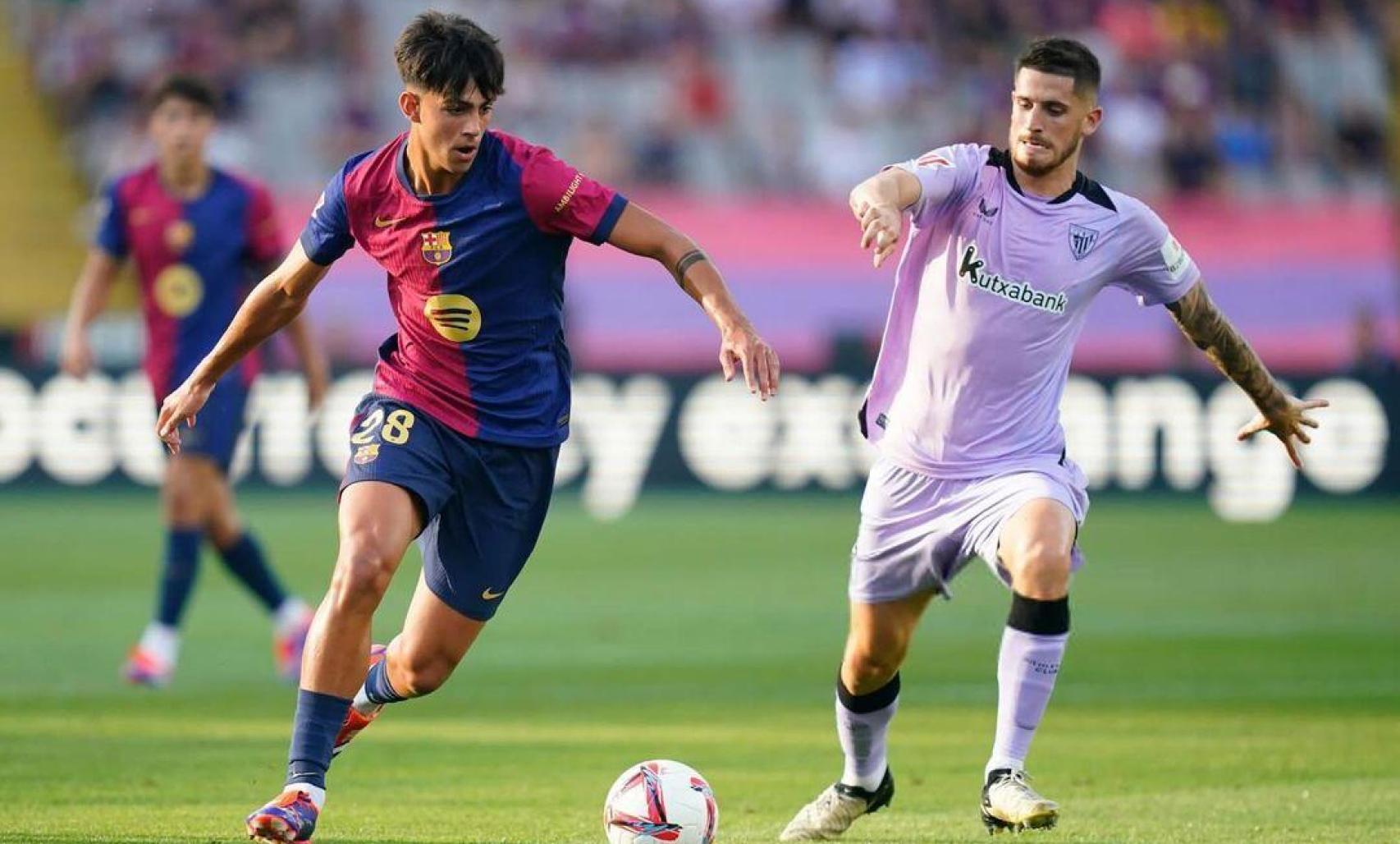 Marc Bernal en el Barça-Athletic de Montjuïc