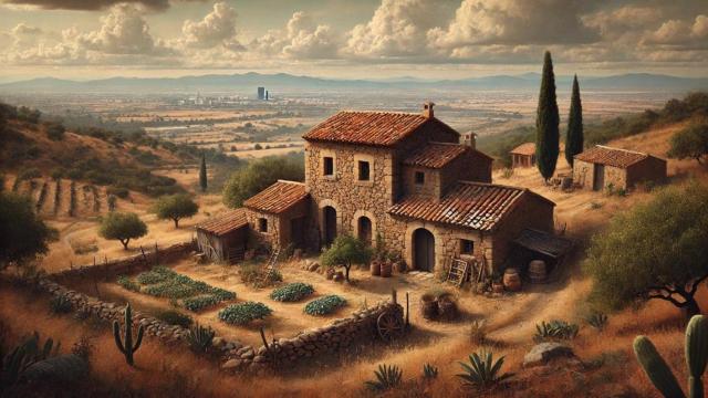 Simulación de una masía catalana