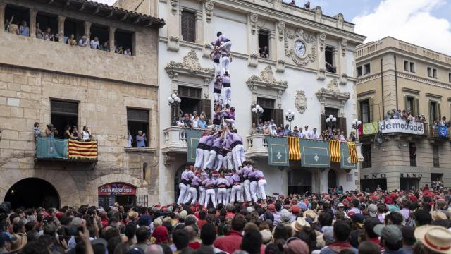 Un castell en la Diada de Vilafranca