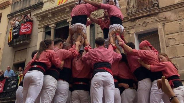 Un castell de la Colla Vella dels Xiquets de Valls