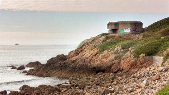 Simulación de un búnker a pie de playa
