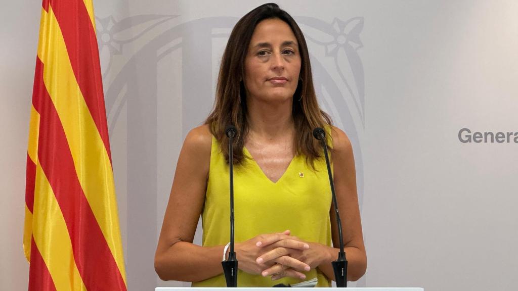 La consellera Esther Niubó en roda de premsa