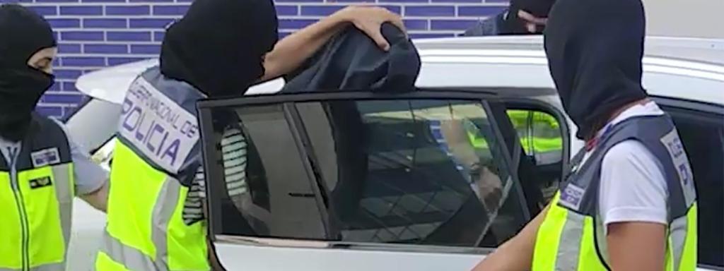 Imatge de la detenció del presumpte terrorista a Mataró el 2022