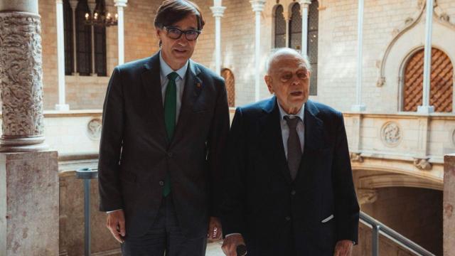 El 'president' Salvador Illa recibió a Jordi Pujol en el Palau de la Generalitat en septiembre de 2024