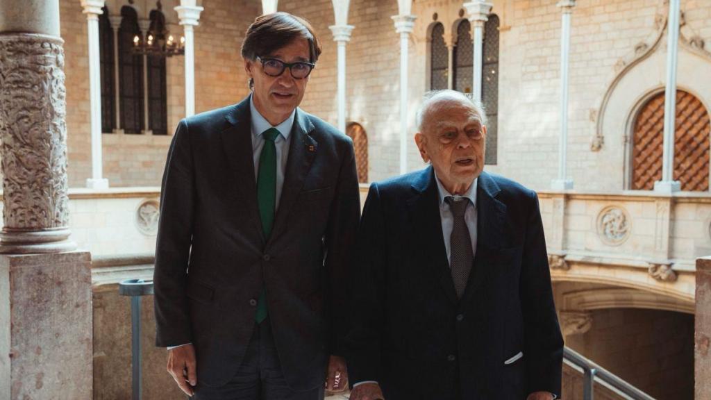 El 'president' Salvador Illa recibió a Jordi Pujol en el Palau de la Generalitat en septiembre de 2024