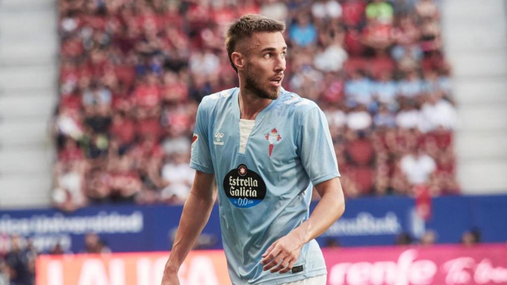Mingueza, en un partit amb el Celta de Vigo
