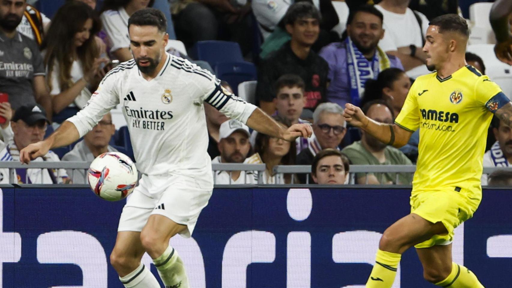 Carvajal ,durante el Real Madrid-Villarreal