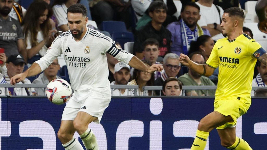Carvajal ,durante el Real Madrid-Villarreal