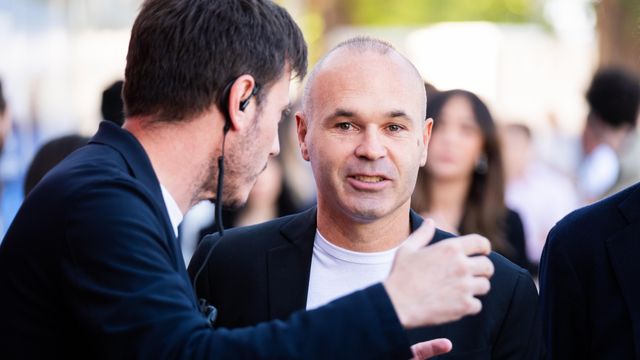 Andrés Iniesta en su acto de despedida del fútbol