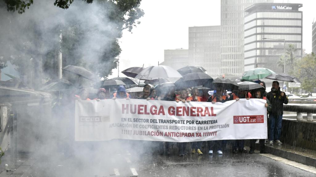 Manifestantes de UGT en Barcelona, en una imagen de archivo