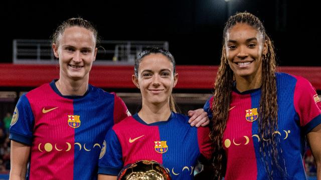 Aitana Bonmatí, Caroline Graham Hansen y Salma Paralluelo, el podio en el Balón de Oro femenino