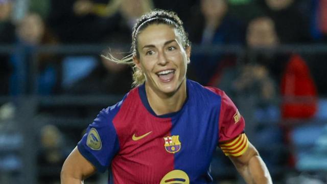 Alexia Putellas festeja su gol anotado contra el Real Madrid