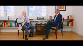 Jordi Pujol y Artur Mas, expresidentes de la Generalitat, en el videopódcast del segundo en YouTube