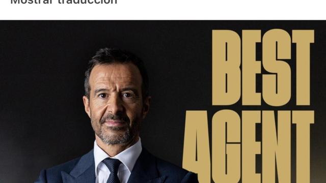 Jorge Mendes, nombrado mejor agente del mundo por 'Tuttosport'