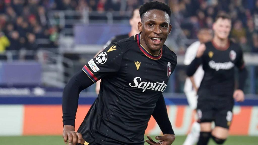 Jhon Lucumí celebra un gol anotat a la Champions League