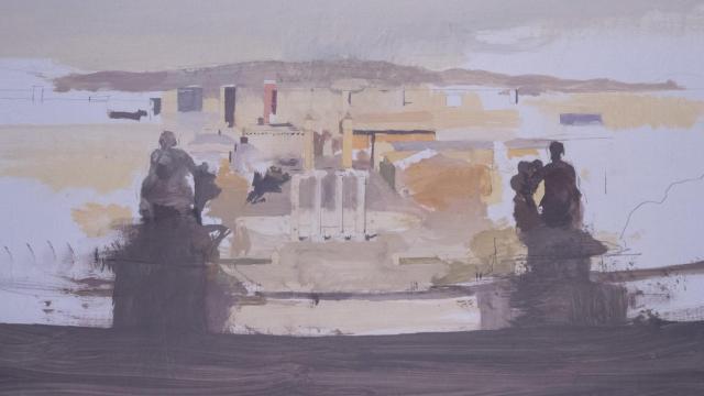 'Barcelona desde el MNAC’ (detalle), de Antonio López