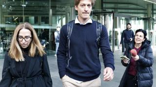 Oscar Pierre, a su salida de la Ciutat de la Justicia