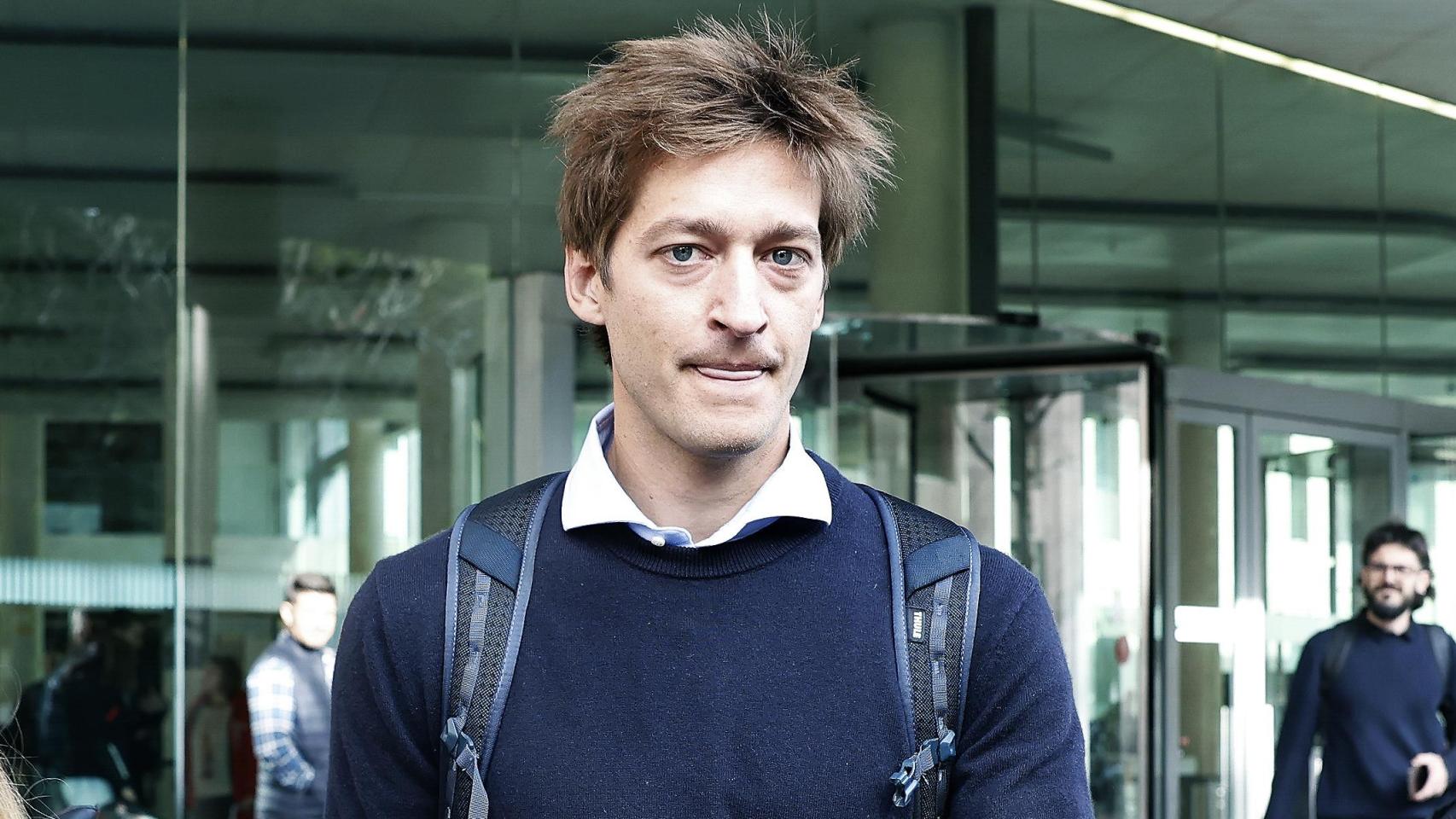 Oscar Pierre, a su salida de la Ciutat de la Justicia