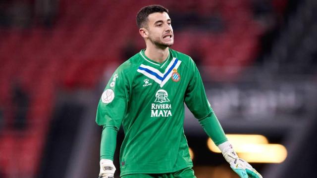 Joan García, guardameta del Espanyol, en un partido de Liga