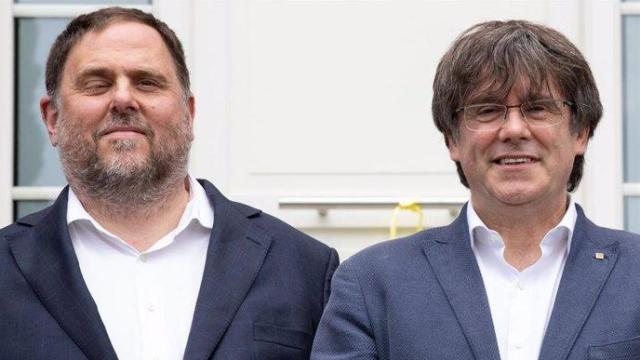 Oriol Junqueras (ERC) y Carles Puigdemont (Junts), en una imagen de archivo